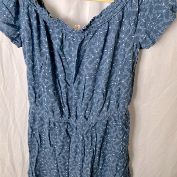 Rewind: Denim Blue Floral Romper- M - Picture 11 of 15